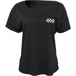 TEE WMN CHECKERS BLACK 