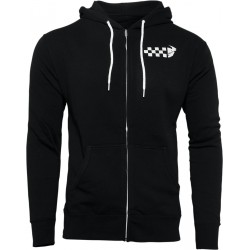 FLEECE CHECKERS ZIP BK 