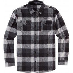 FLANNEL FELLER BK/GY 