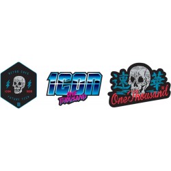 DECAL RETROSKULL 3-PK BK